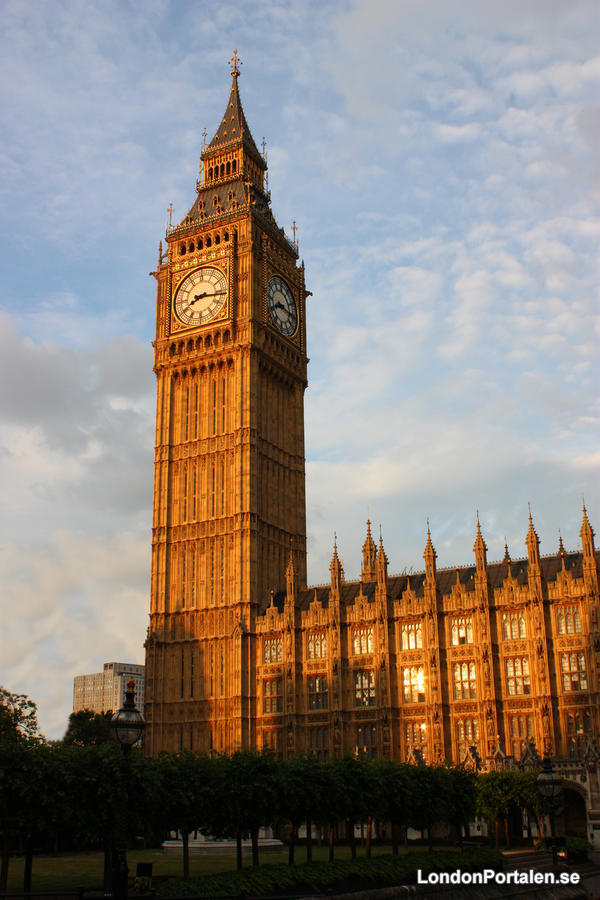 Big Ben på kvällen
