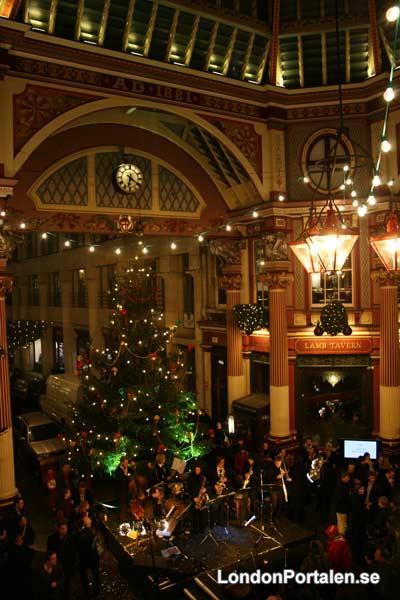 Julskyltning i Leadenhall Market